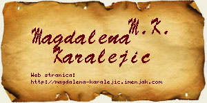 Magdalena Karalejić vizit kartica